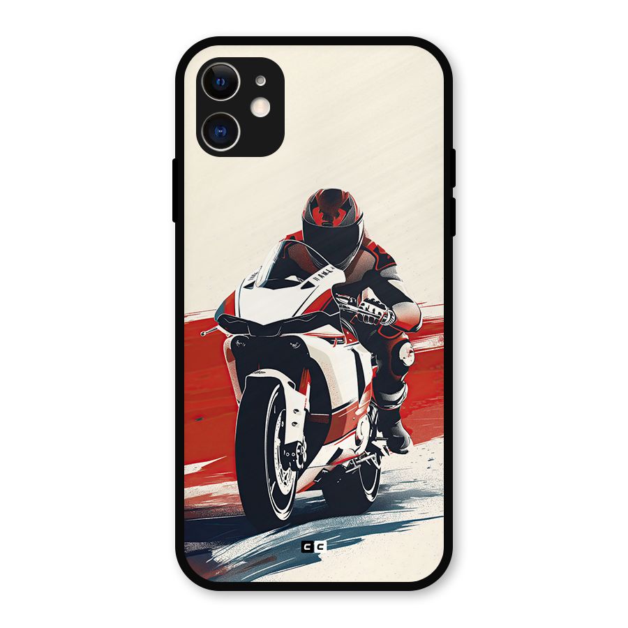 Motosport Rider Metal Back Case for iPhone 11