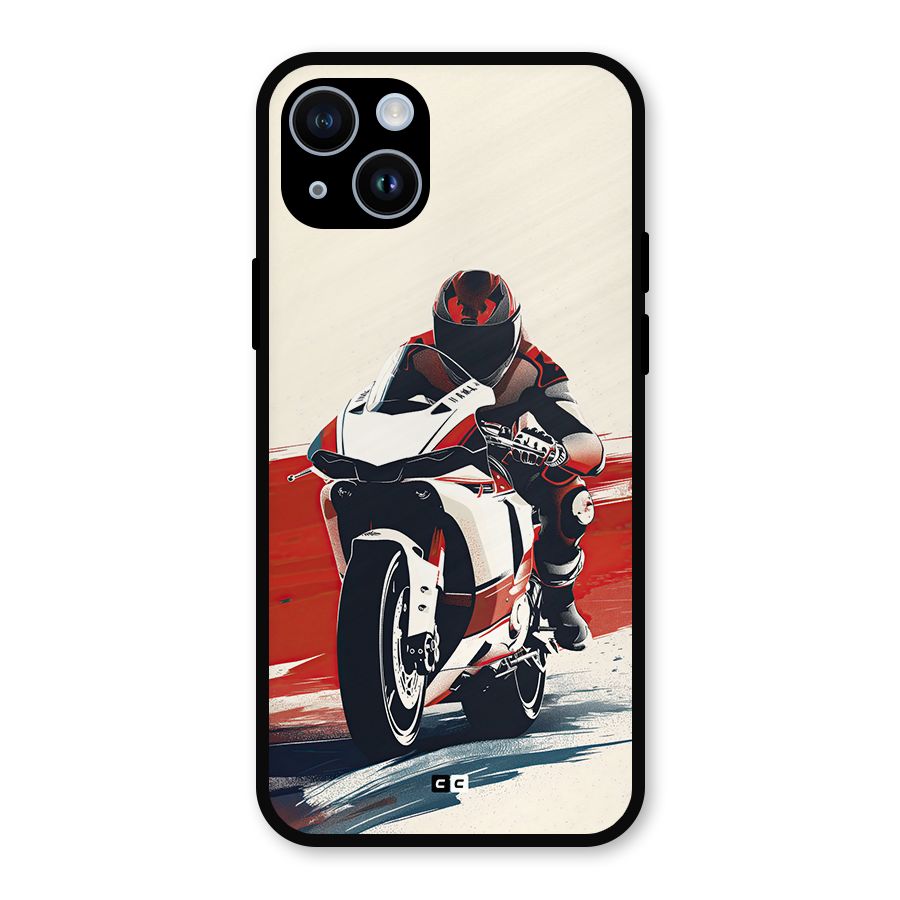 Motosport Rider Metal Back Case for iPhone 14