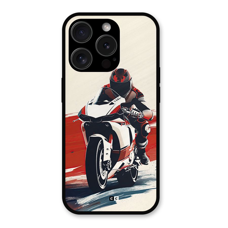 Motosport Rider Metal Back Case for iPhone 15 Pro