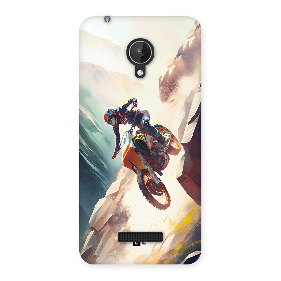 Mountain Biker Back Case for Canvas Spark Q380