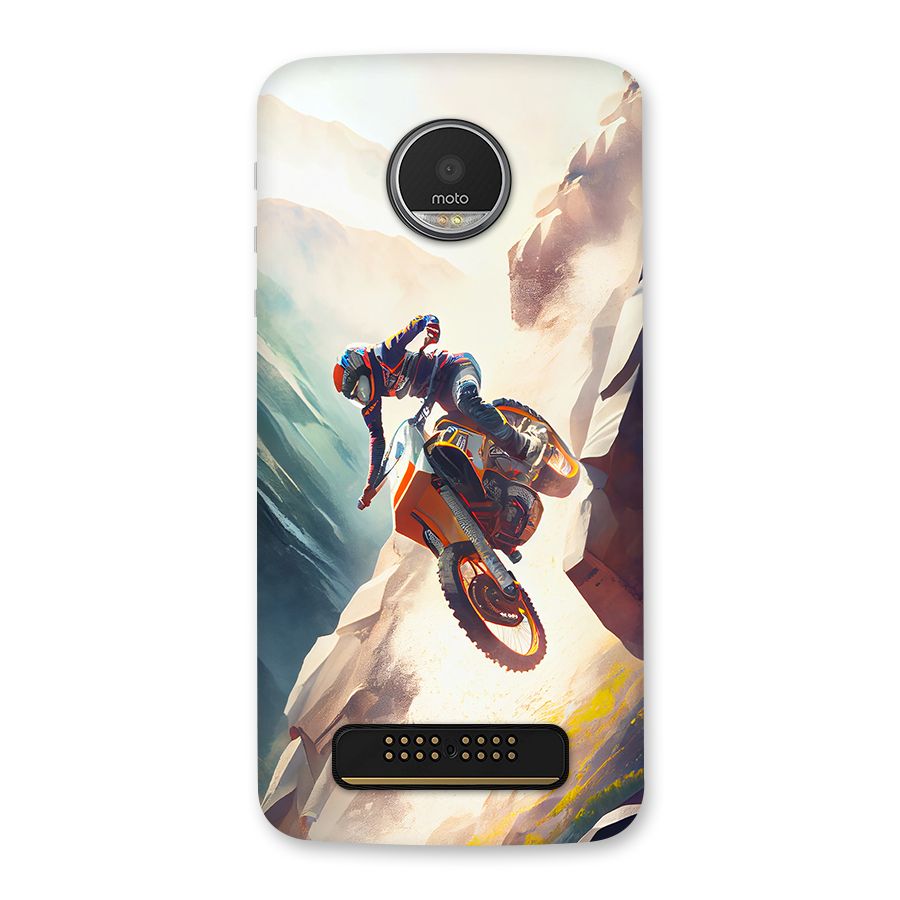 Mountain Biker Back Case for Moto Z Play