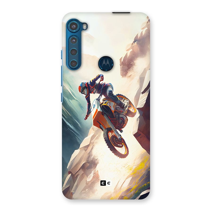 Mountain Biker Back Case for Motorola One Fusion Plus