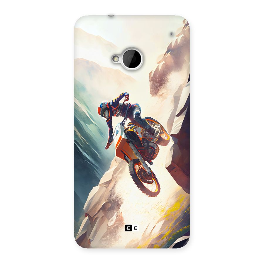 Mountain Biker Back Case for One M7 (Single Sim)