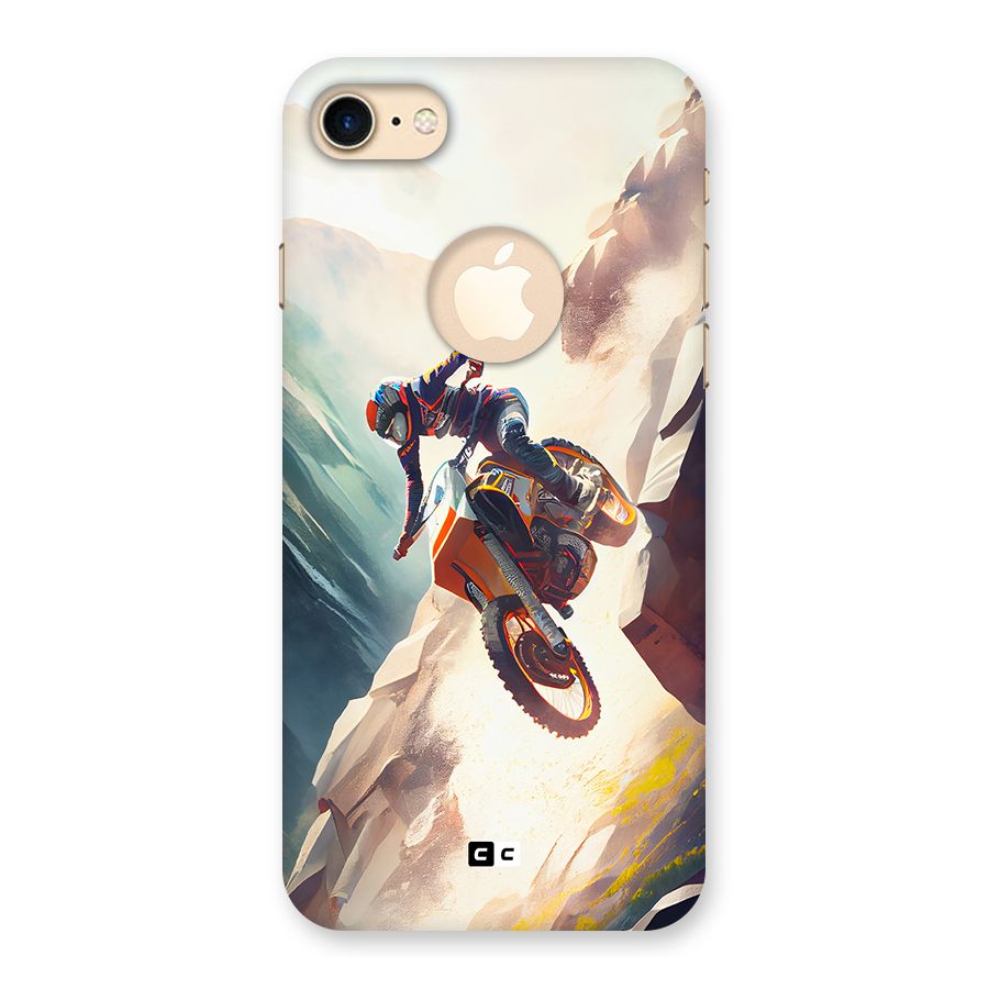 Mountain Biker Back Case for iPhone 7 Logo Cut