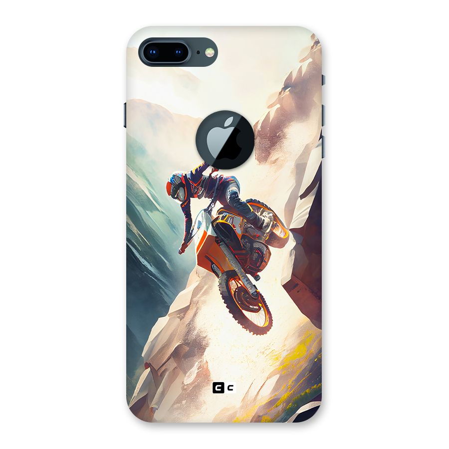 Mountain Biker Back Case for iPhone 7 Plus Logo Cut