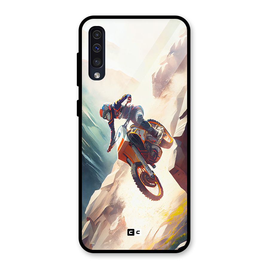 Mountain Biker Glass Back Case for Galaxy A50