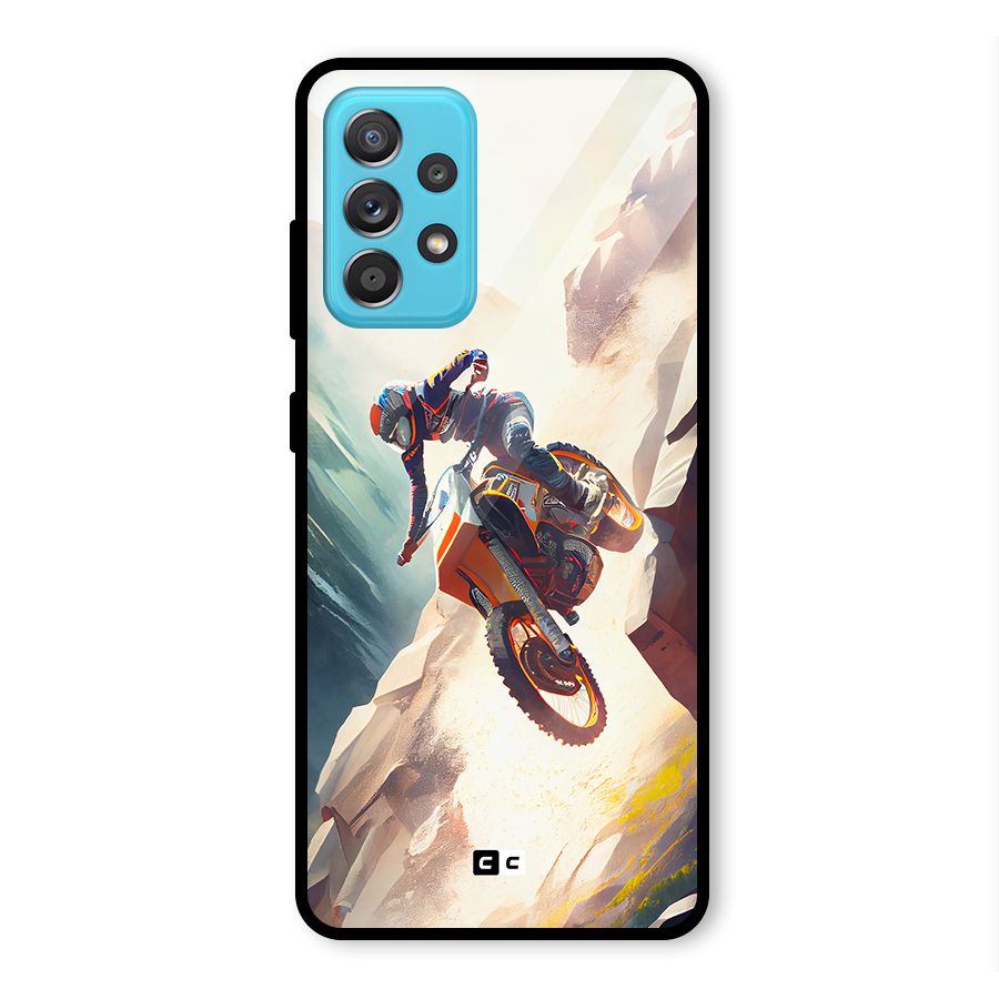 Mountain Biker Glass Back Case for Galaxy A52