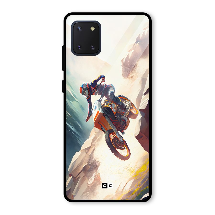 Mountain Biker Glass Back Case for Galaxy Note 10 Lite