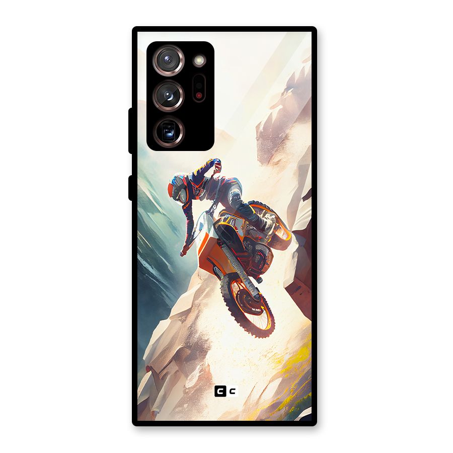 Mountain Biker Glass Back Case for Galaxy Note 20 Ultra 5G