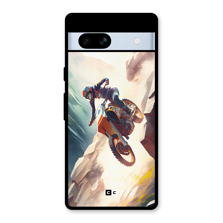 Mountain Biker Glass Back Case for Google Pixel 7a