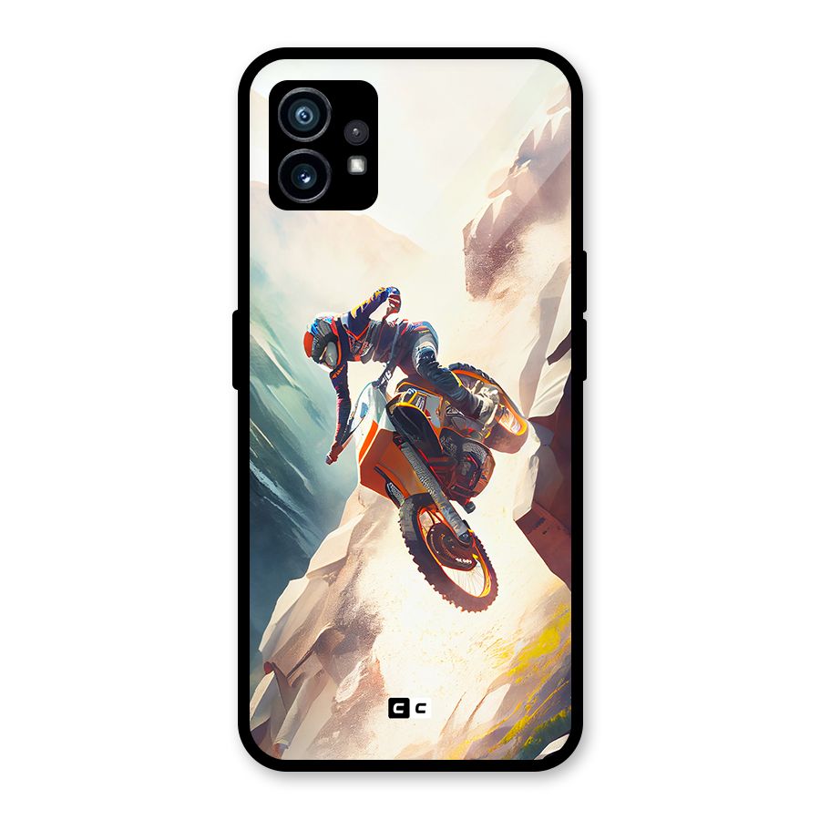 Mountain Biker Glass Back Case for Nothing Phone 1