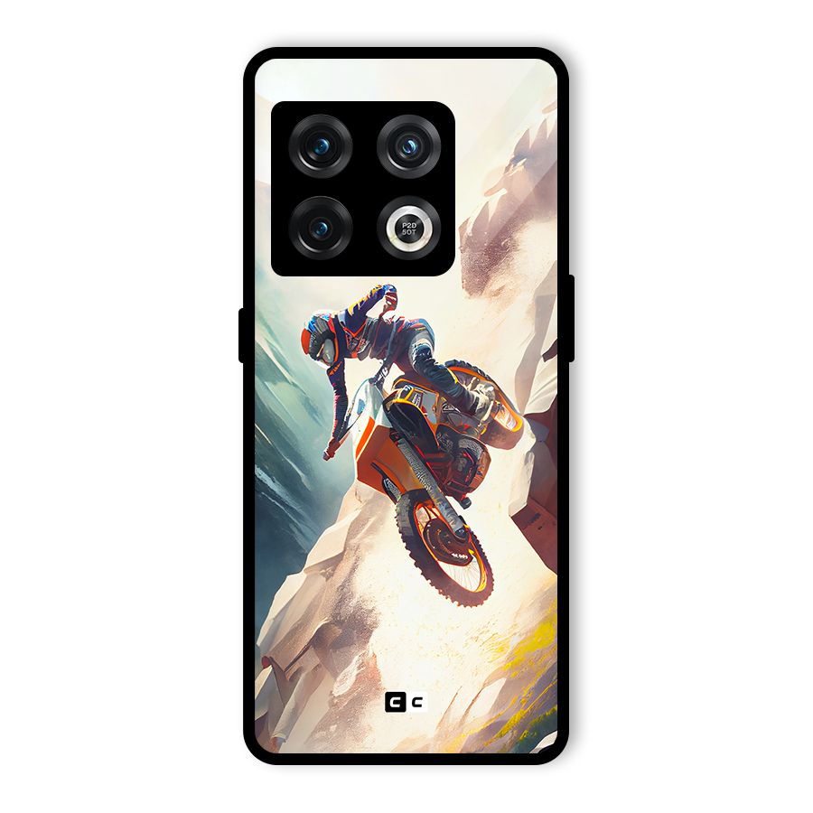 Mountain Biker Glass Back Case for OnePlus 10 Pro 5G