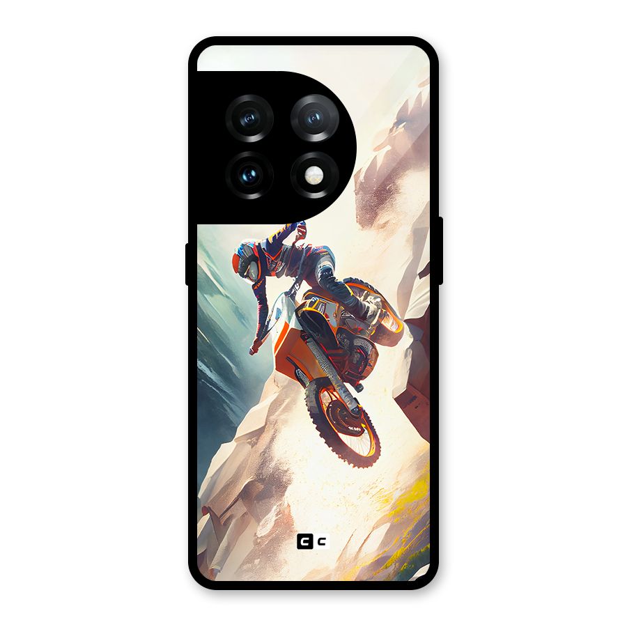 Mountain Biker Glass Back Case for OnePlus 11