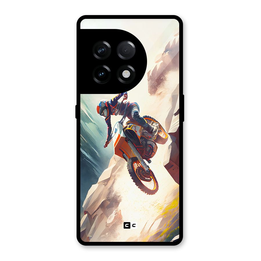 Mountain Biker Glass Back Case for OnePlus 11R