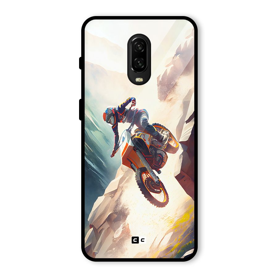 Mountain Biker Glass Back Case for OnePlus 6T