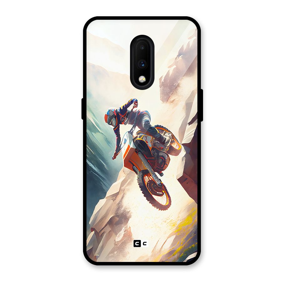 Mountain Biker Glass Back Case for OnePlus 7