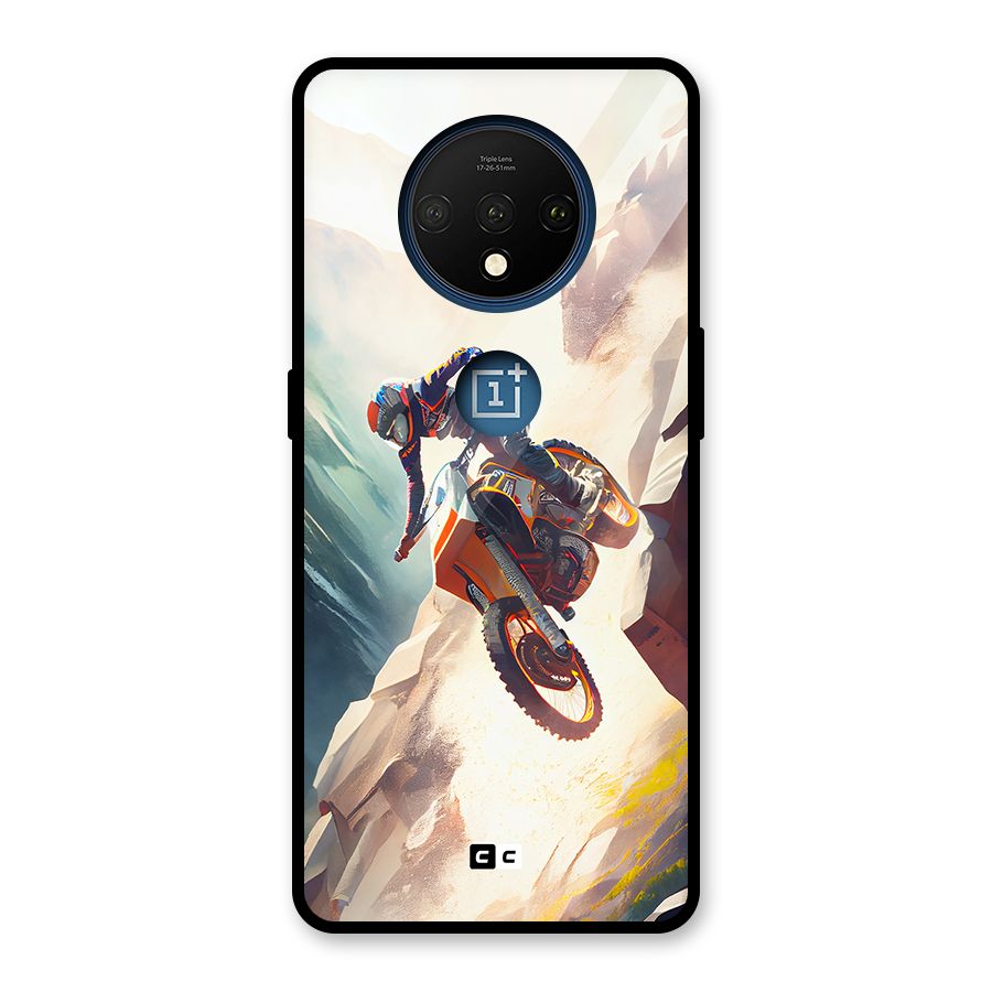 Mountain Biker Glass Back Case for OnePlus 7T