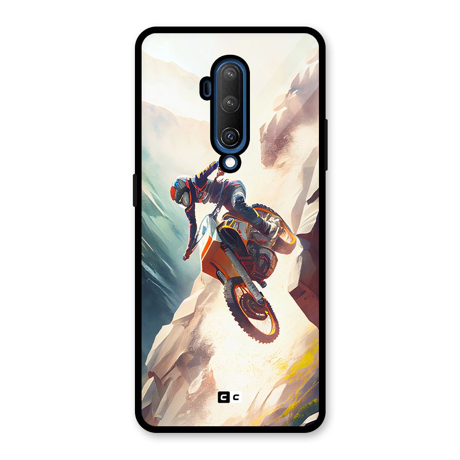 Mountain Biker Glass Back Case for OnePlus 7T Pro