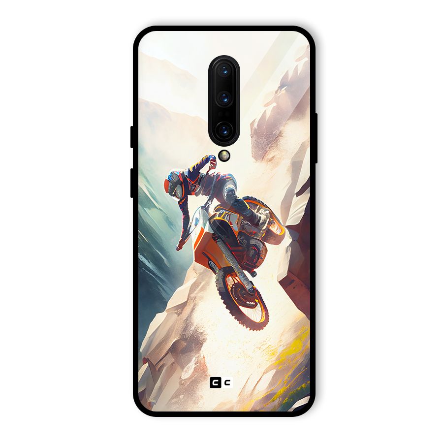 Mountain Biker Glass Back Case for OnePlus 7 Pro