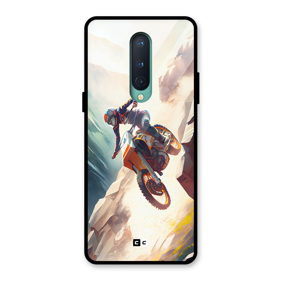 Mountain Biker Glass Back Case for OnePlus 8