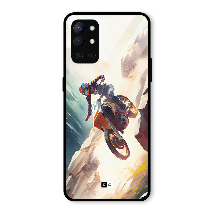Mountain Biker Glass Back Case for OnePlus 9R