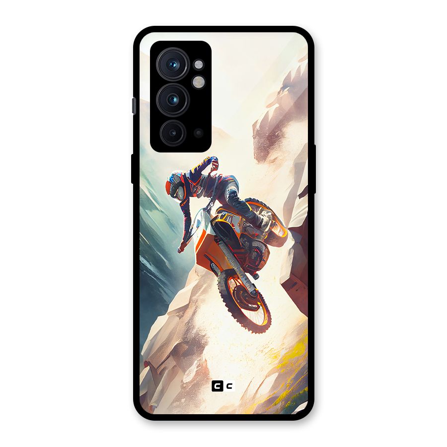 Mountain Biker Glass Back Case for OnePlus 9RT 5G