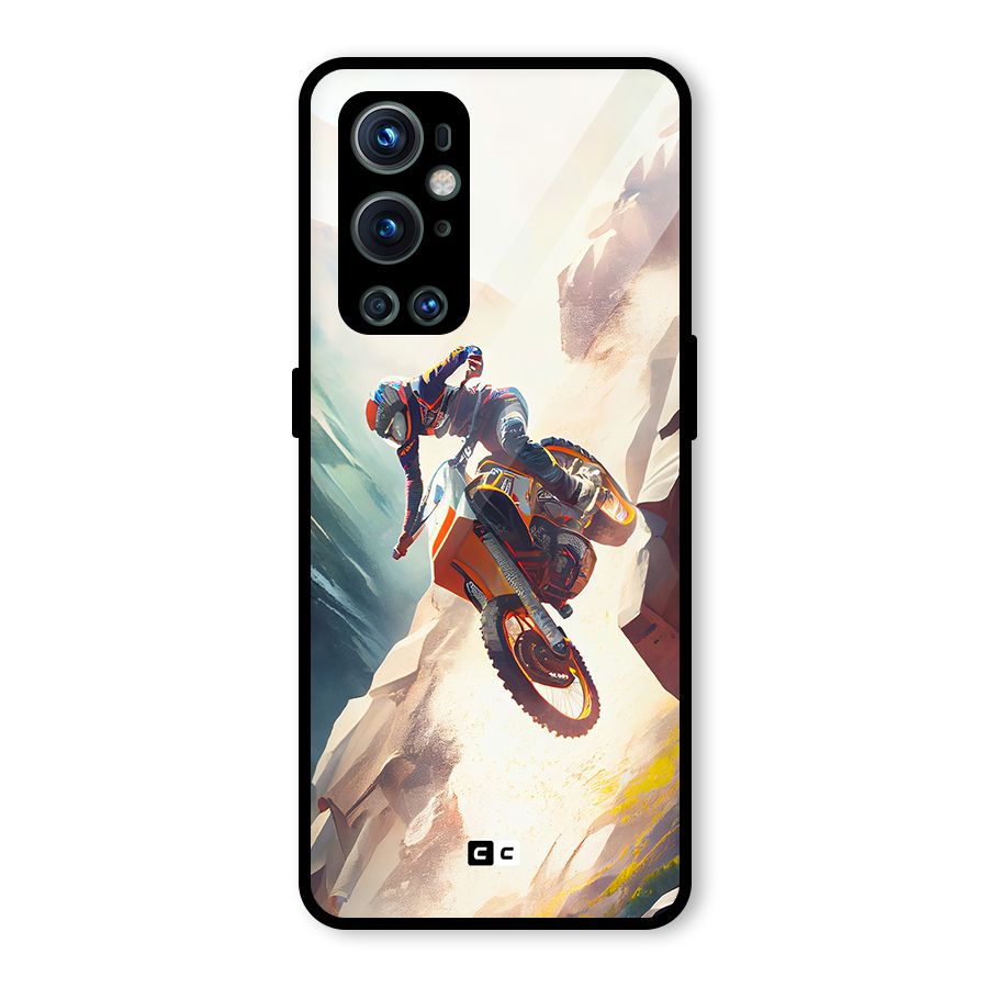 Mountain Biker Glass Back Case for OnePlus 9 Pro