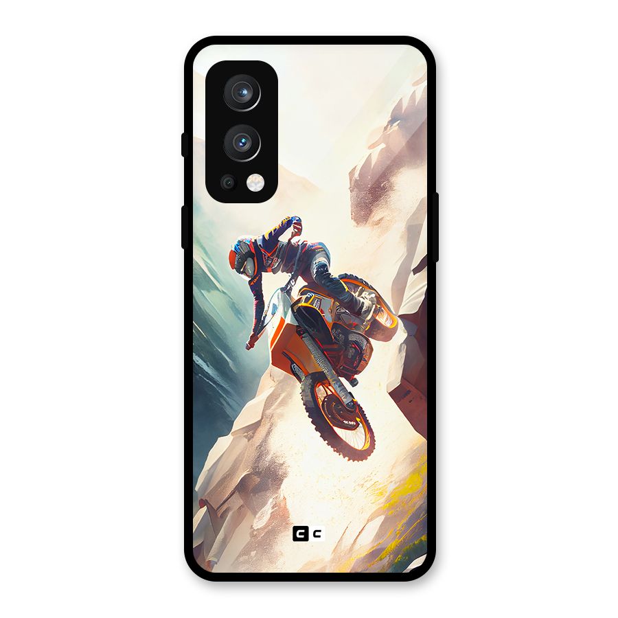 Mountain Biker Glass Back Case for OnePlus Nord 2 5G