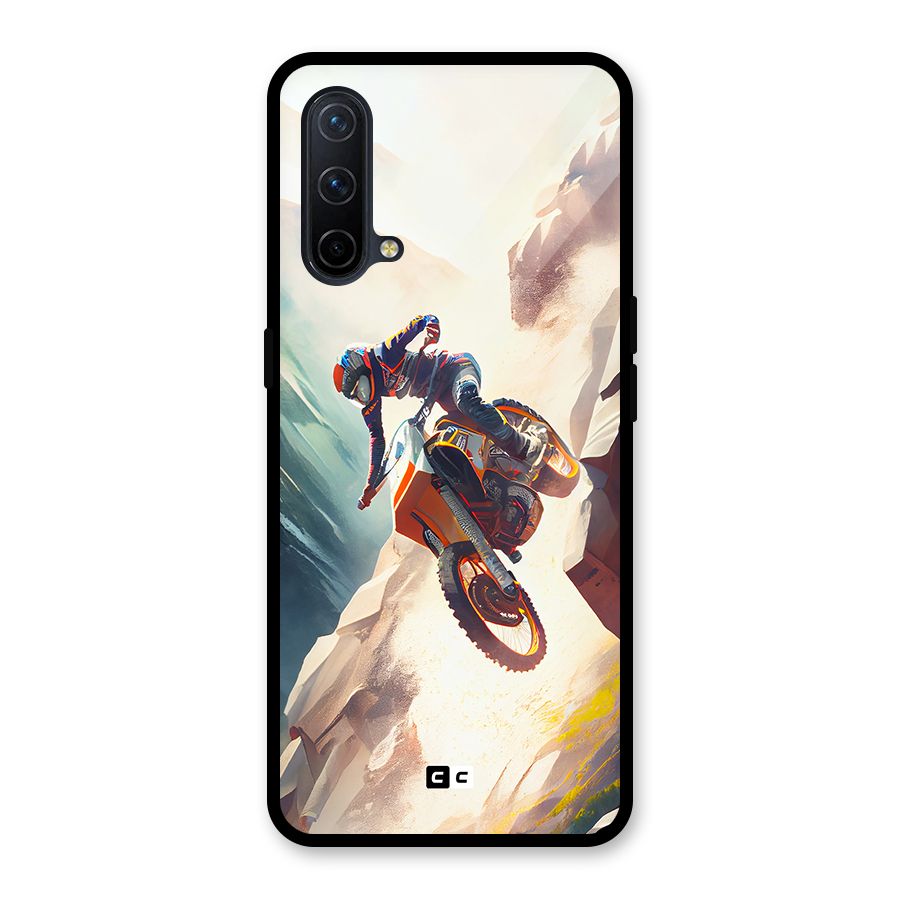 Mountain Biker Glass Back Case for OnePlus Nord CE 5G