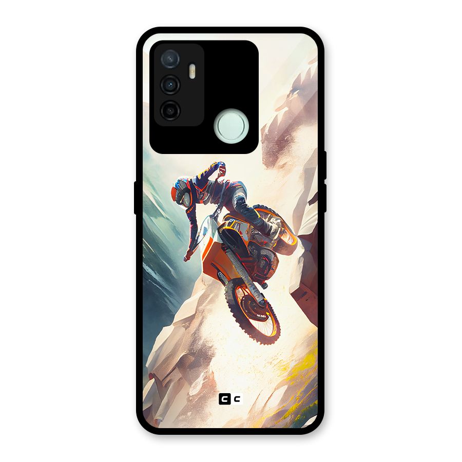 Mountain Biker Glass Back Case for Oppo A53