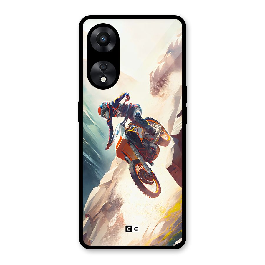 Mountain Biker Glass Back Case for Oppo A78