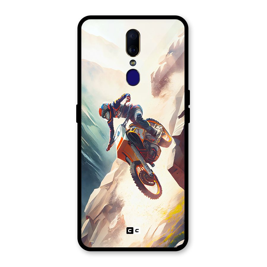 Mountain Biker Glass Back Case for Oppo F11
