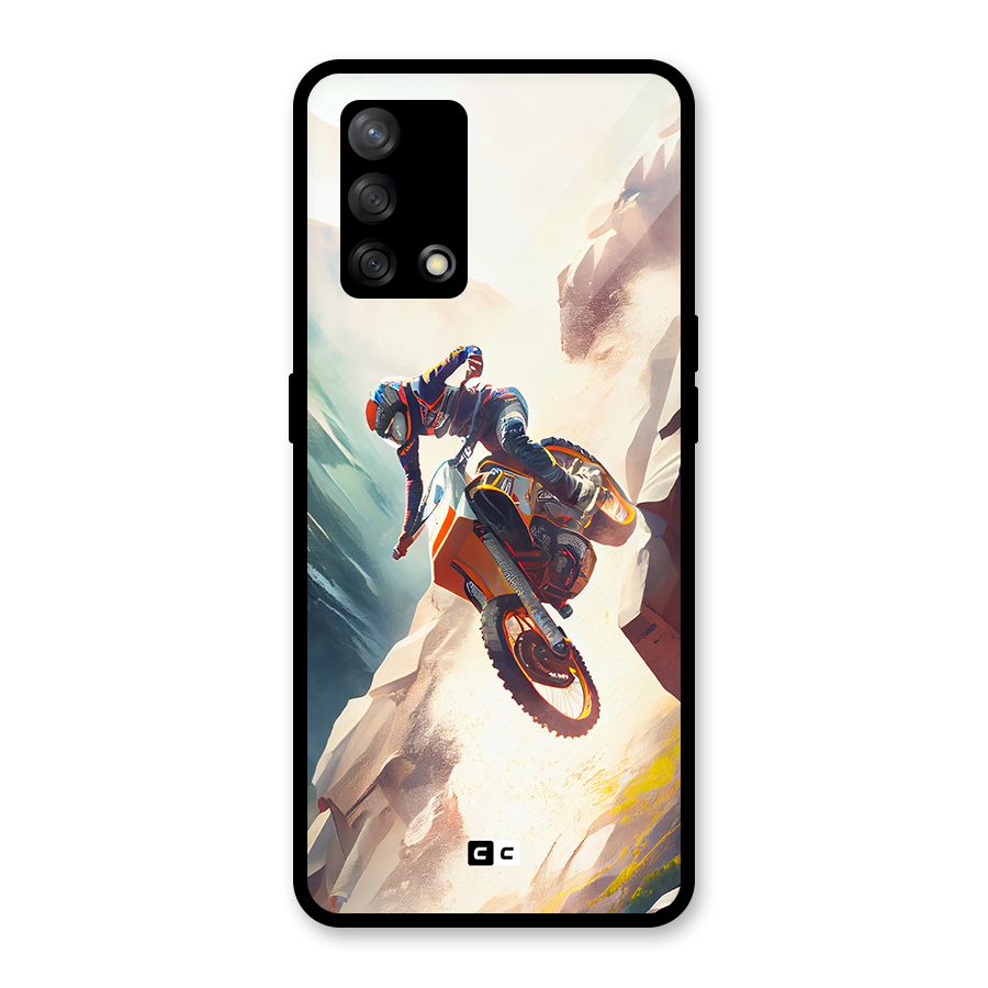 Mountain Biker Glass Back Case for Oppo F19