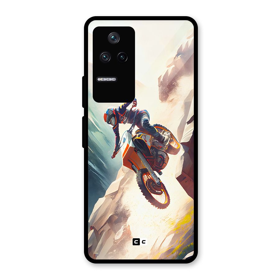 Mountain Biker Glass Back Case for Poco F4 5G