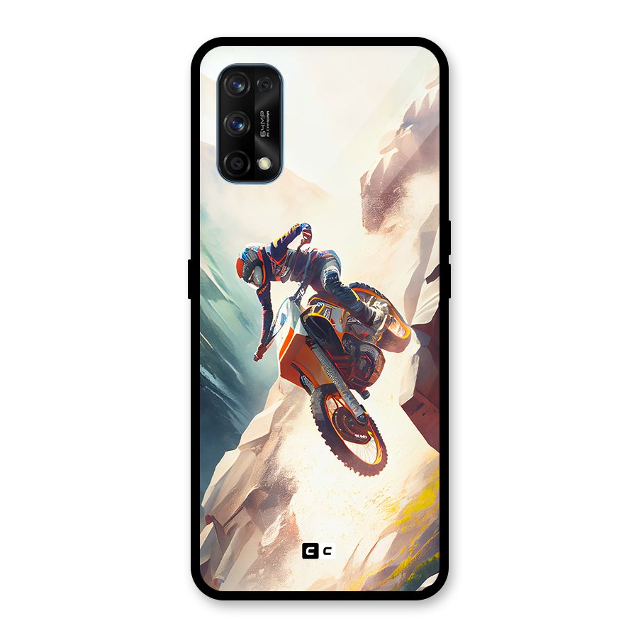 Mountain Biker Glass Back Case for Realme 7 Pro