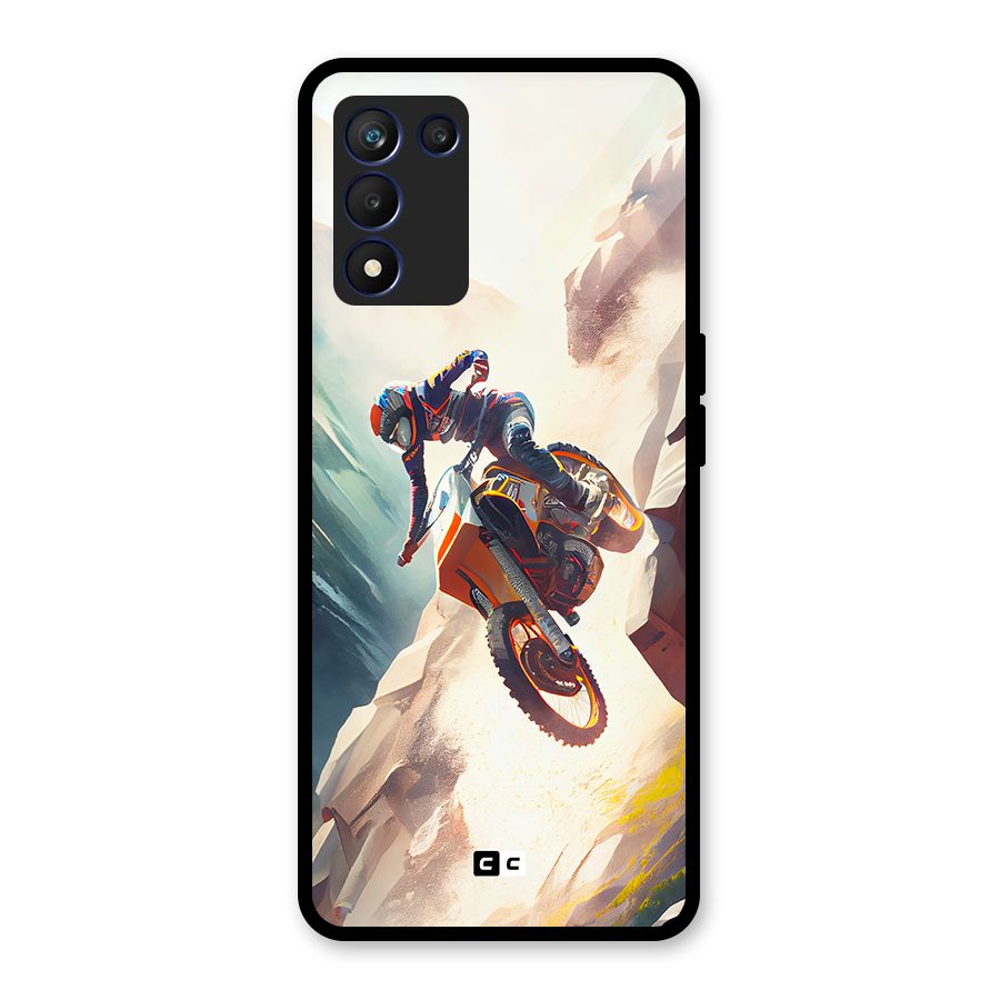 Mountain Biker Glass Back Case for Realme 9 5G Speed
