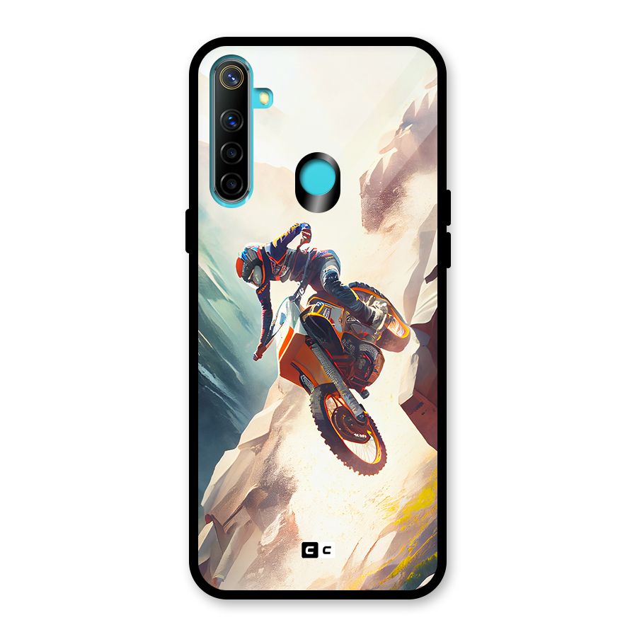 Mountain Biker Glass Back Case for Realme Narzo 10
