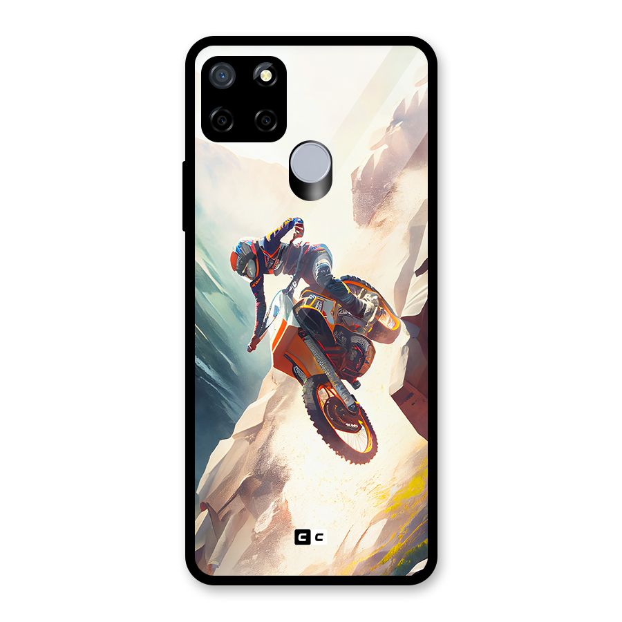 Mountain Biker Glass Back Case for Realme Narzo 20