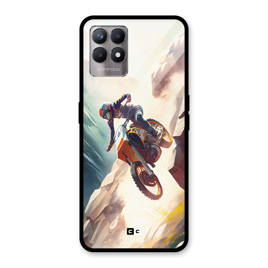 Mountain Biker Glass Back Case for Realme Narzo 50