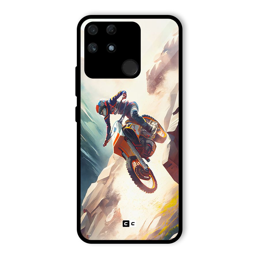 Mountain Biker Glass Back Case for Realme Narzo 50A