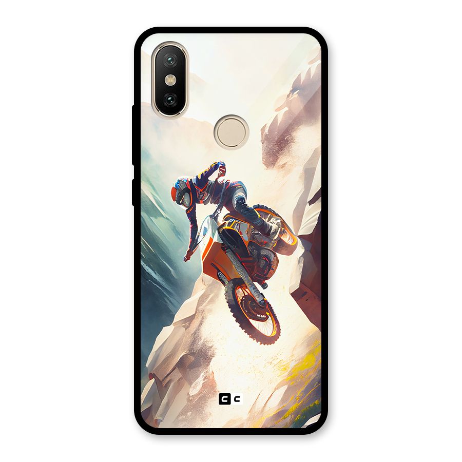 Mountain Biker Glass Back Case for Redmi A2