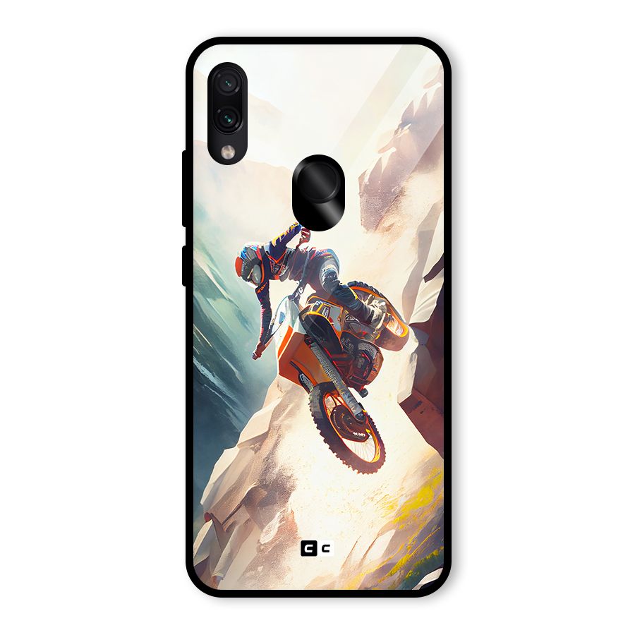 Mountain Biker Glass Back Case for Redmi Note 7S