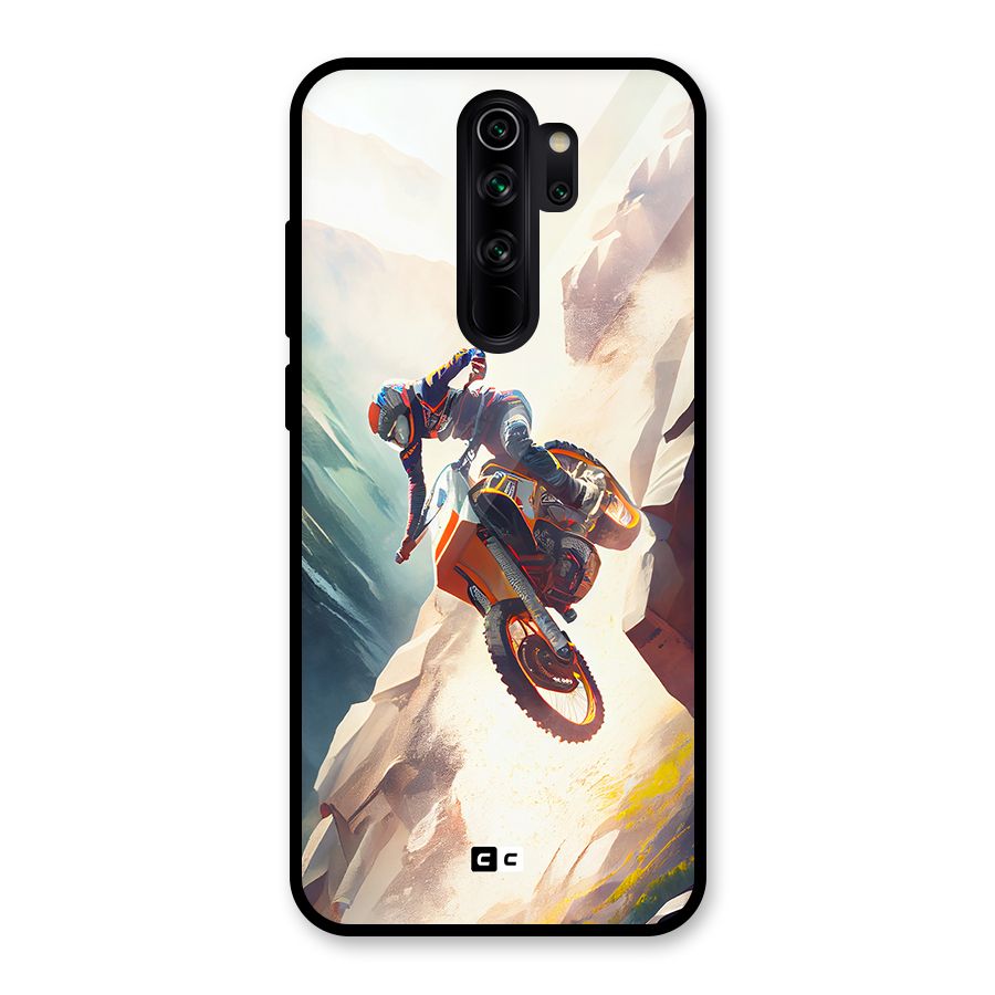 Mountain Biker Glass Back Case for Redmi Note 8 Pro