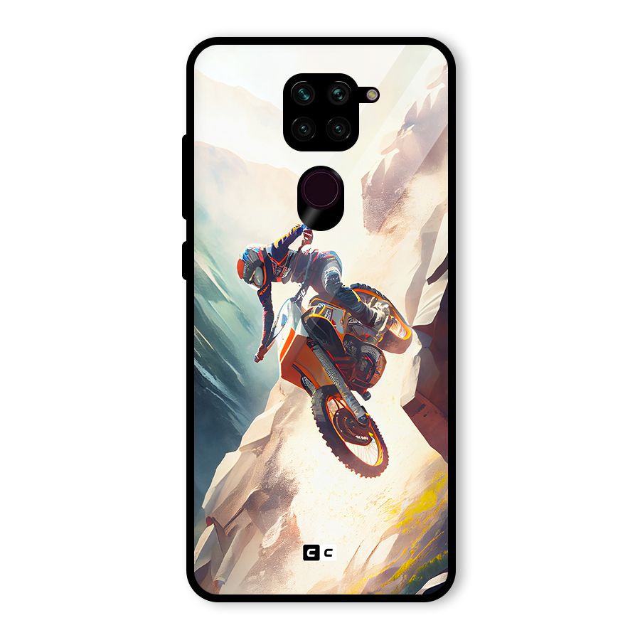 Mountain Biker Glass Back Case for Redmi Note 9