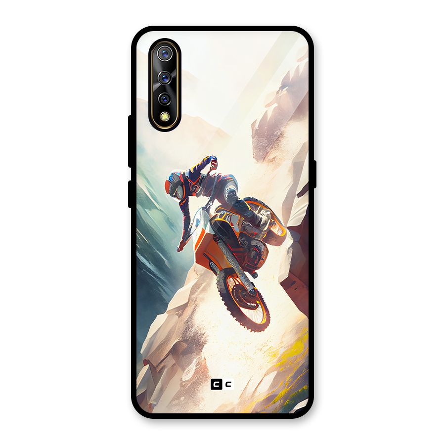 Mountain Biker Glass Back Case for Vivo S1