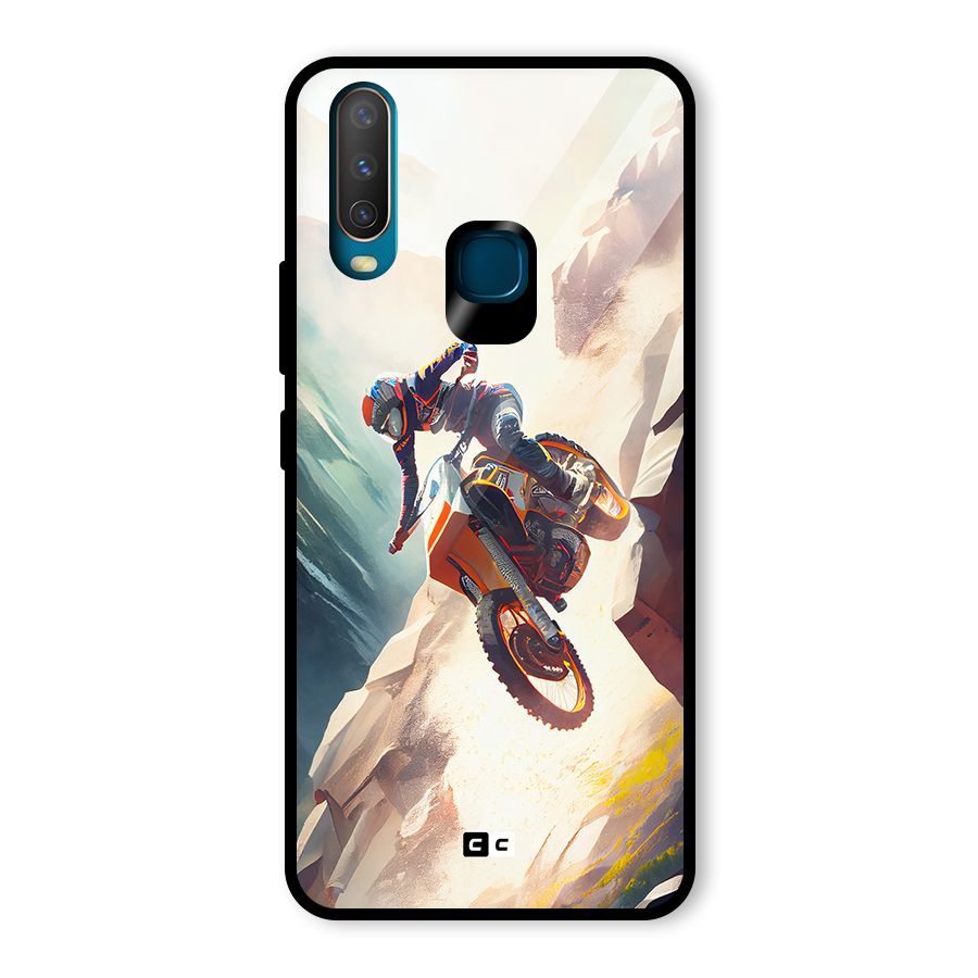Mountain Biker Glass Back Case for Vivo U10