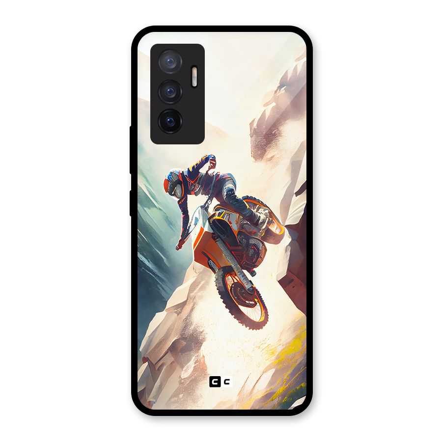 Mountain Biker Glass Back Case for Vivo V23e