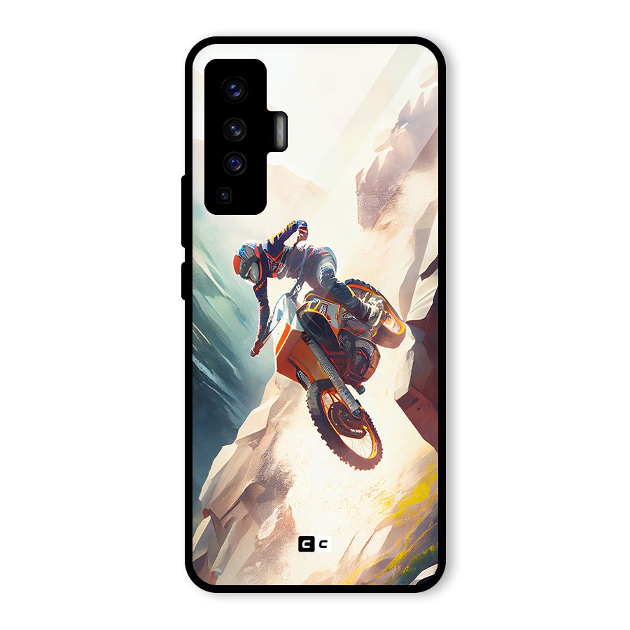Mountain Biker Glass Back Case for Vivo X50