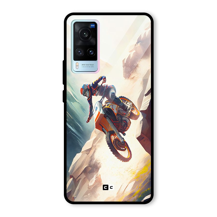 Mountain Biker Glass Back Case for Vivo X60