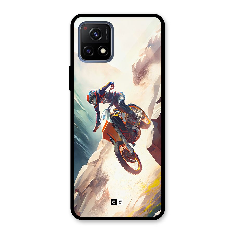 Mountain Biker Glass Back Case for Vivo Y72 5G